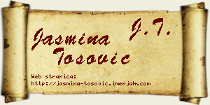 Jasmina Tošović vizit kartica
